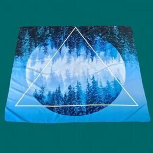 Moon Pine Tree Wall Forest Hanging Tapestry Festival